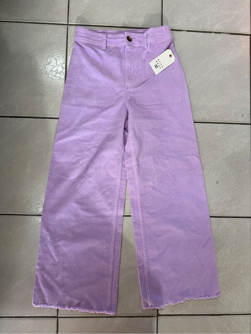 Billabong Lavender Wide-Leg Corduroy Pants Size 27